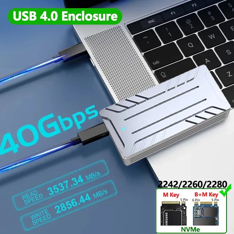 USB4 40Gbps M.2 NVMe SSDケース 冷却 - Thunderbolt 4 External Ssd 4Tb のレビューと価格