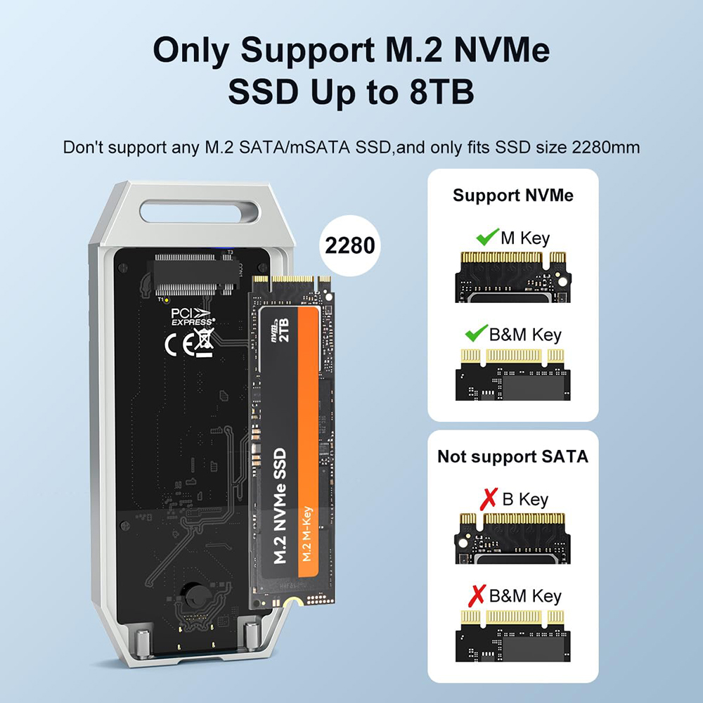 Maiwo-nvme m.2 ssdエンクロージャー、アルミ - 8Tb M2 Nvme Ssd のレビューと価格